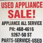 Entreprises 4 image APPLIANCE ALL SERVICE USED SALES - PARTS - SERVICE Shopping dans Edmonton AB