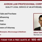 Entreprises 3 image AVIRON LAW PROFESSIONAL CORPORATION Real Estate Lawyers dans Brampton ON