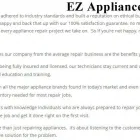 Entreprises 5 image EZ APPLIANCE REPAIR Home Appliances Installation & Repair dans London ON