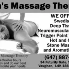 Entreprises 1 image STAN'S MASSAGE THERAPY Reflexologists dans Concord ON