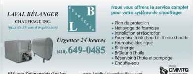 Business 1 image LAVAL BÉLANGER CHAUFFAGE INC Real Estate & Home Improvement in Québec QC