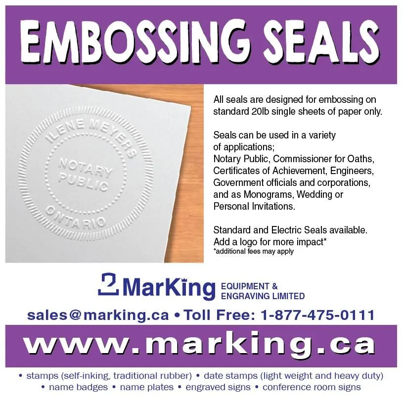 Entreprises 3 image MARKING EQUIPMENT AND ENGRAVING LTD.